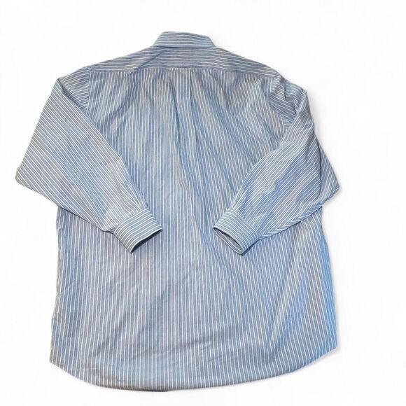 Brooks Brothers Madison Fit Blue and white striped long sleeve button up shirt - Picture 2 of 5